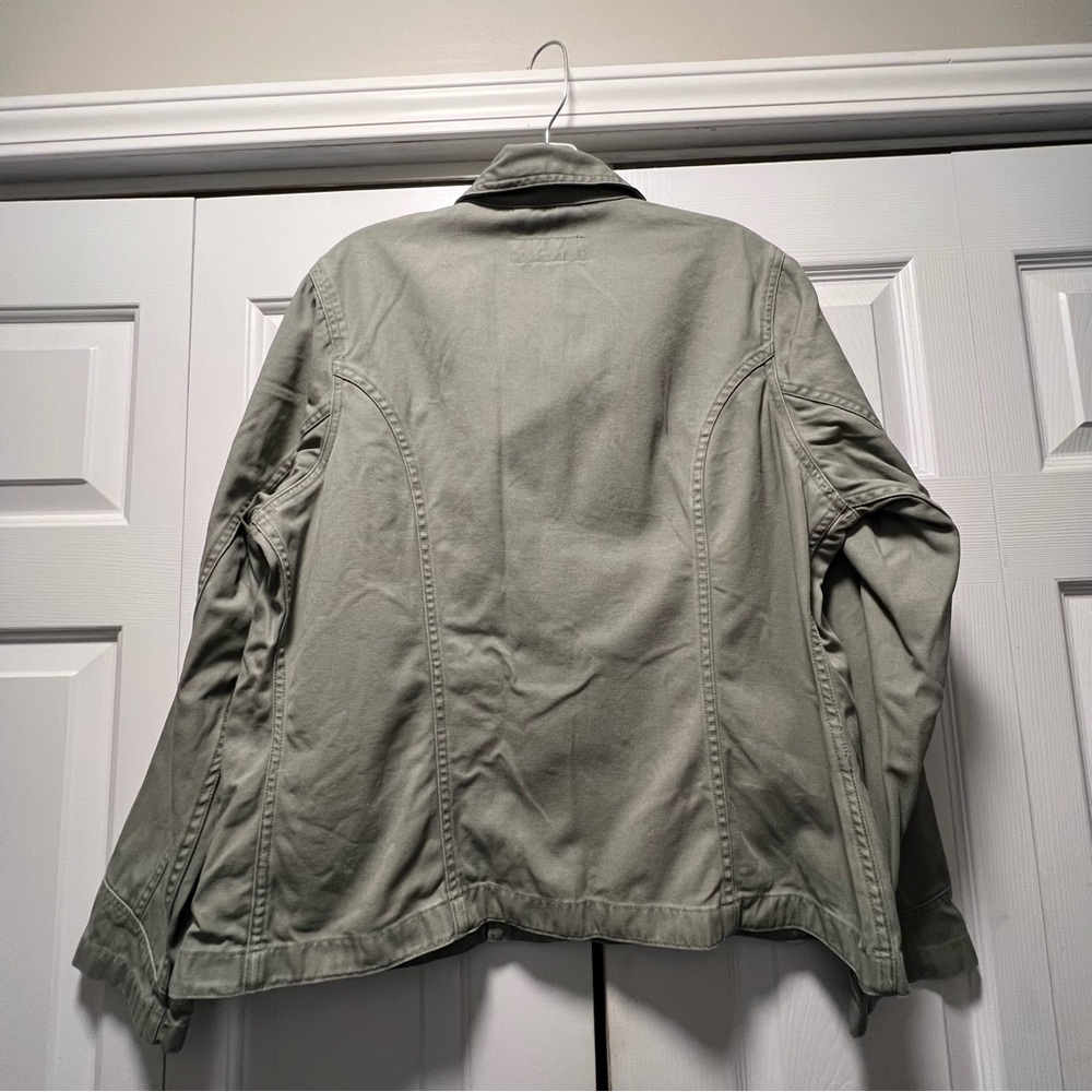 Eddie Bauer Womens Olive Green Army Military Style Utility Jacket Sz XL Cotton - Picture 4 of 16